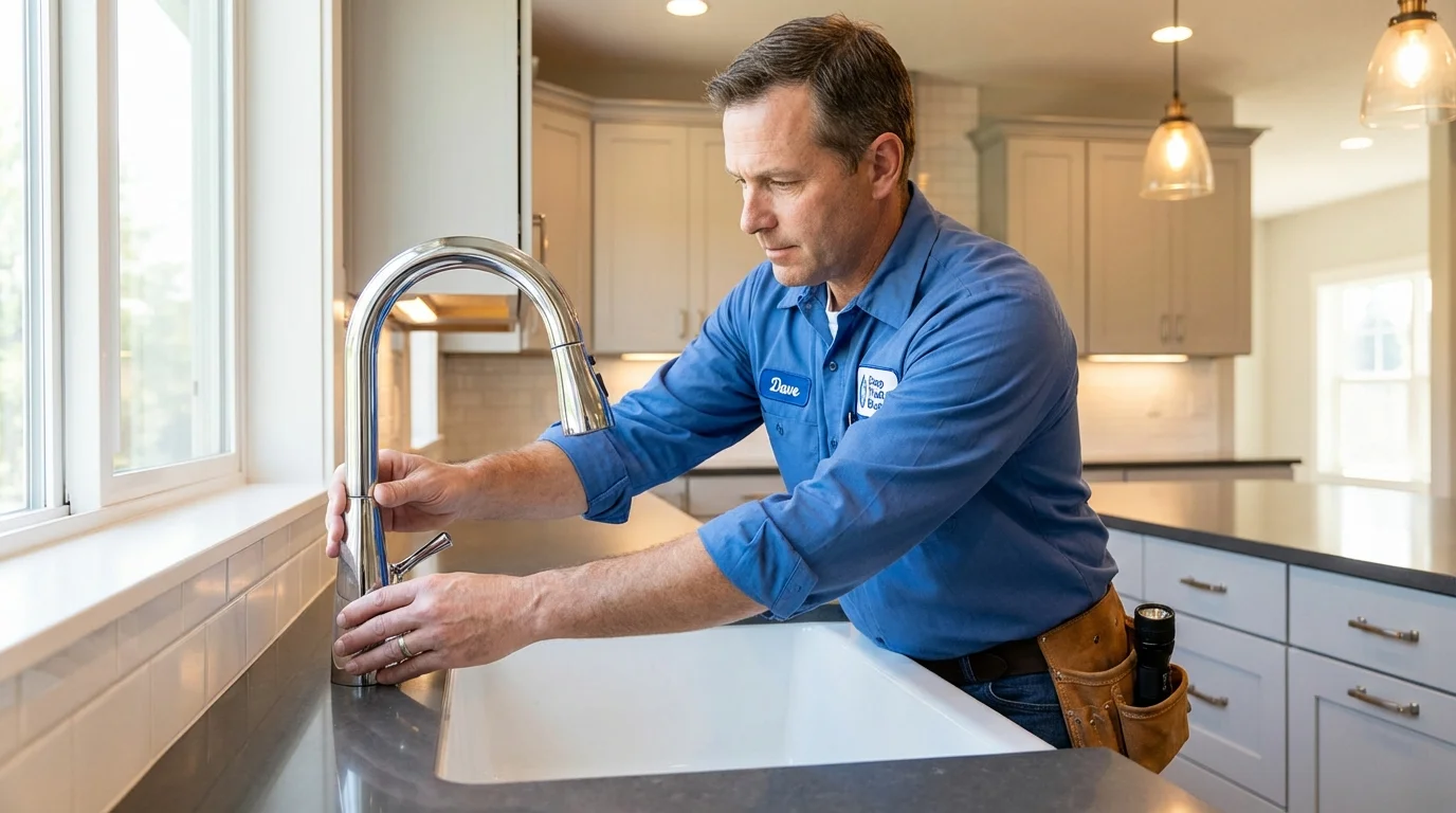 Kitchen faucet installation by Johns Plumbing LLC in Lexington